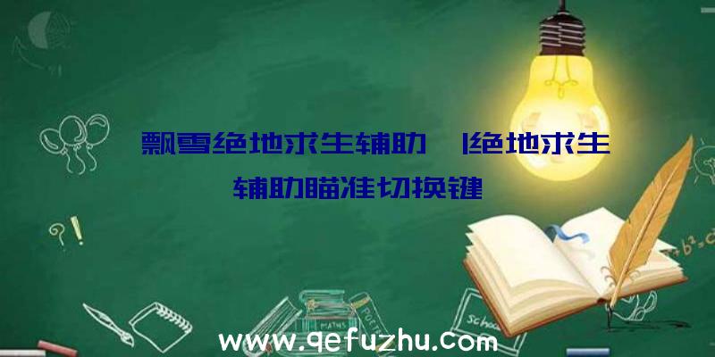 「飘雪绝地求生辅助」|绝地求生辅助瞄准切换键